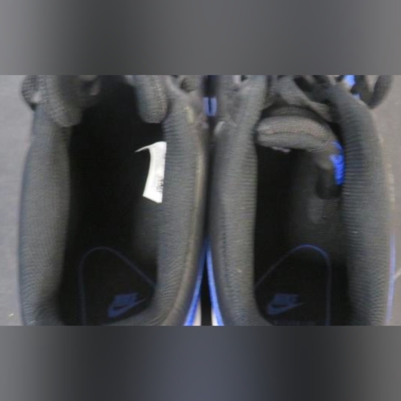 Nike Court Vision Low Black & Blue Sneakers Size 11 Like New - Picture 6 of 9